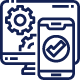 Ícone de desenvolvimento aplicacional e configuração de software